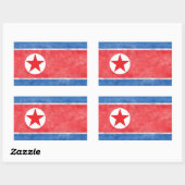 Noord Korea Rechthoekige Sticker (Vel)