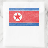Noord Korea Rechthoekige Sticker (Tas)