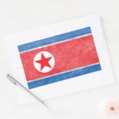 Noord Korea Rechthoekige Sticker (Envelop)