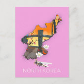 Noord-Korea reiskaart Feestdagenkaart (Voorkant)