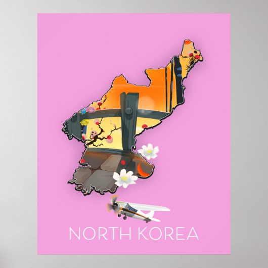 Noord-Korea reiskaart Poster (Voorkant)