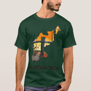 Noord-Korea reiskaart T-shirt