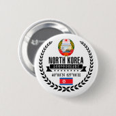 Noord-Korea Ronde Button 5,7 Cm (Voorkant /achterkant)