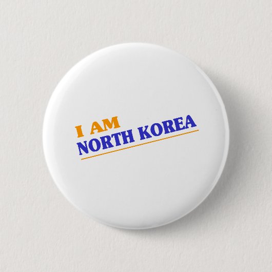 NOORD-KOREA RONDE BUTTON 5,7 CM (Voorkant)