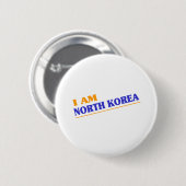 NOORD-KOREA RONDE BUTTON 5,7 CM (Voorkant /achterkant)