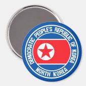 Noord-Korea Round Embleem Magneet (Voorkant / Achterkant)