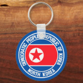 Noord-Korea Round Embleem Sleutelhanger (Voorkant)