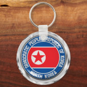 Noord-Korea Round Embleem Sleutelhanger (Voorkant)
