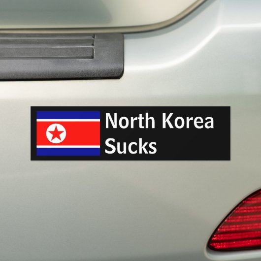 Noord-Korea Sucks Bumpersticker (Op auto)