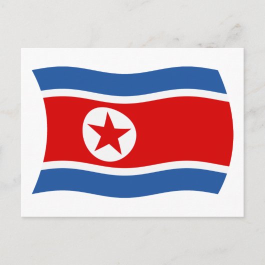 Noord-Korea Vlag Briefkaart (Voorkant)