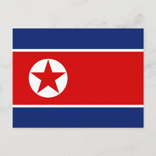 Noord-Korea Vlag Briefkaart (Voorkant)