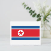 Noord-Korea Vlag Briefkaart (Staand voorkant)