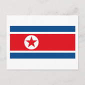 Noord-Korea Vlag Briefkaart (Voorkant)