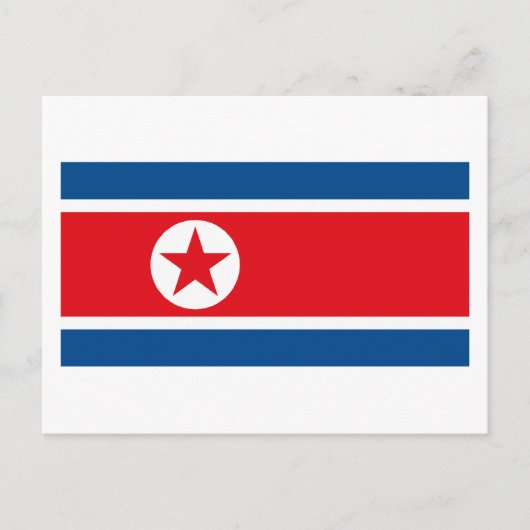 Noord-Korea Vlag Briefkaart (Voorkant)
