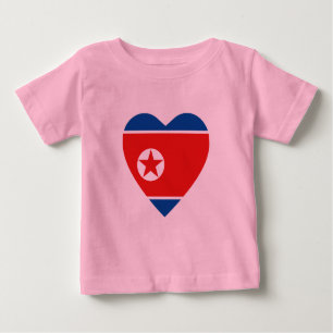 Noord-Korea Vlag Hart T-Shirt