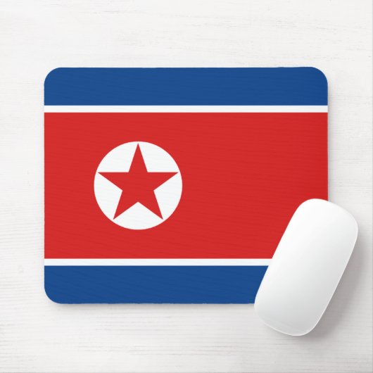 Noord-Korea Vlag Mousepad Muismat (Met muis)