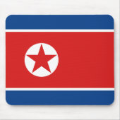 Noord-Korea Vlag Mousepad Muismat (Voorkant)