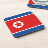 Noord-Korea Vlag Onderzetter (Linkerzijde)