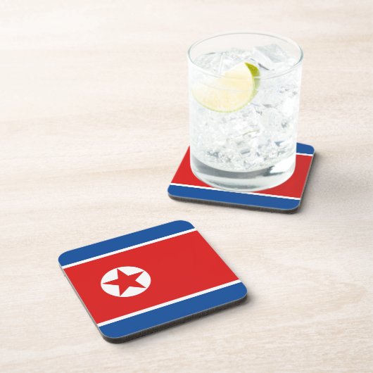 Noord-Korea Vlag Onderzetter (Rechterzijde)
