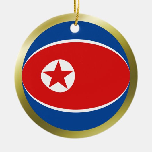 Noord-Korea Vlag Ornament (Voorkant)