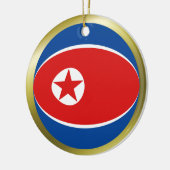 Noord-Korea Vlag Ornament (Links)