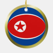 Noord-Korea Vlag Ornament (Achterkant)
