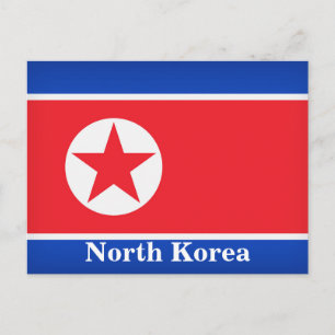 Noord-Korea Vlag Reistoerisme Briefkaart