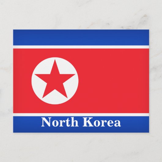  Noord-Korea Vlag Reistoerisme Briefkaart (Voorkant)