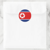 Noord-Korea Vlag Ronde Sticker (Tas)