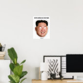 Noord-Koreaanse dictator masker Poster (Thuiskantoor)