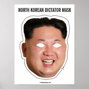 Noord-Koreaanse dictator masker Poster