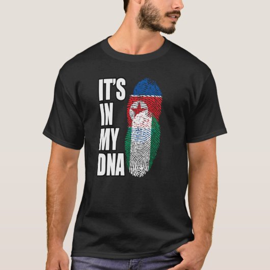 Noord-Koreaanse en Nigeriaanse mix DNA erfgoed vla T-shirt (Voorkant)