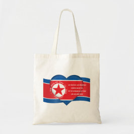 Noord-Koreaanse hartvlag Kim Jong un Quote Tote Bag