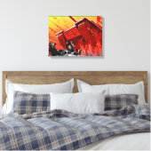 Noord-Koreaanse Propaganda Ze zien me rollen Canvas Afdruk (Insitu (Slaapkamer))