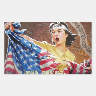 Noord-Koreaanse traan je een nieuwe Rechthoekige Sticker