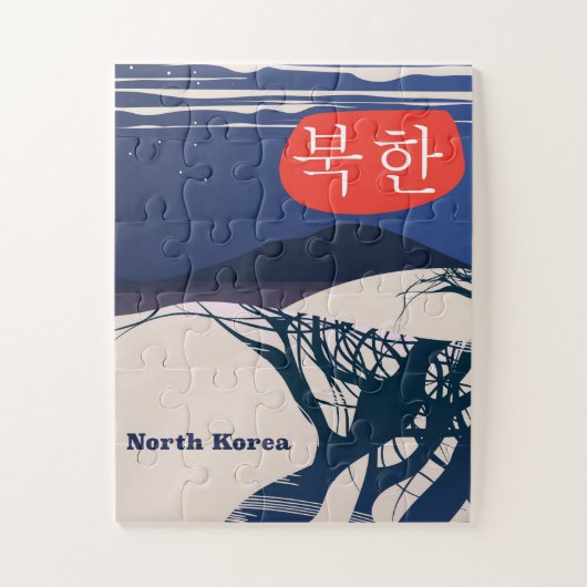 Noord-Koreaanse vintage reisposter Legpuzzel (Verticaal)