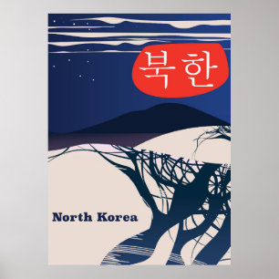 Noord-Koreaanse vintage reisposter Poster
