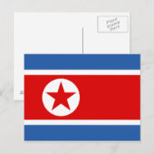 Noord-Koreaanse vlag Briefkaart (Voorkant / Achterkant)