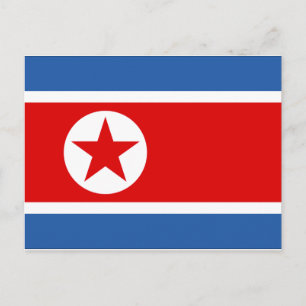 Noord-Koreaanse vlag Briefkaart