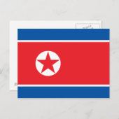 Noord-Koreaanse vlag Briefkaart (Voorkant / Achterkant)