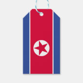 Noord-Koreaanse vlag Cadeaulabel (Voorkant)