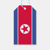 Noord-Koreaanse vlag Cadeaulabel (Achterkant)