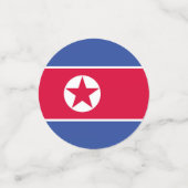 Noord-Koreaanse vlag Confetti (Kleine voorkant)