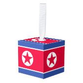 Noord-Koreaanse vlag Decoratie (Voorkant hoekig)