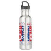 Noord-Koreaanse vlag: een prachtig patriottisch Waterfles (Achterkant)