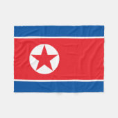 Noord-Koreaanse vlag Fleece Deken (Voorkant (Horizontaal))
