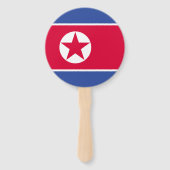 Noord-Koreaanse vlag Handwaaier (Achterkant)
