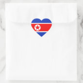 Noord-Koreaanse vlag Hart Sticker (Tas)