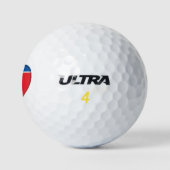 Noord-Koreaanse vlag Heart Golfballen (Logo)