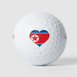 Noord-Koreaanse vlag Heart Golfballen